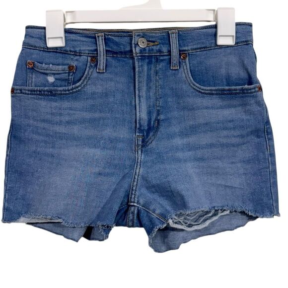 Levi's Medium Wash Hight Waisted Jean Shorts - Picture 1 of 3